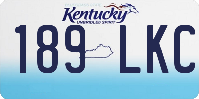 KY license plate 189LKC