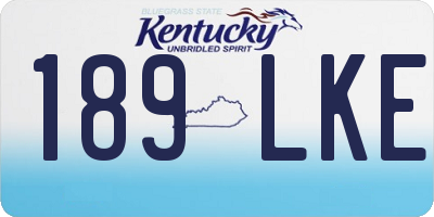 KY license plate 189LKE