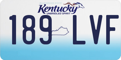 KY license plate 189LVF