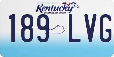 KY license plate 189LVG