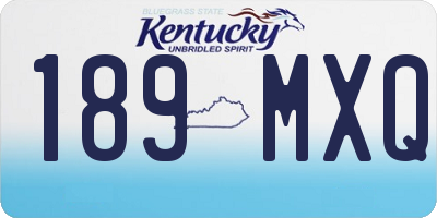 KY license plate 189MXQ