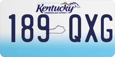 KY license plate 189QXG