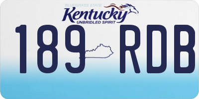 KY license plate 189RDB