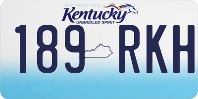 KY license plate 189RKH