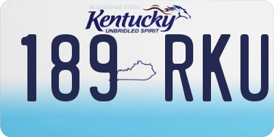 KY license plate 189RKU