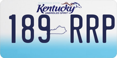 KY license plate 189RRP