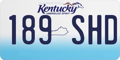 KY license plate 189SHD