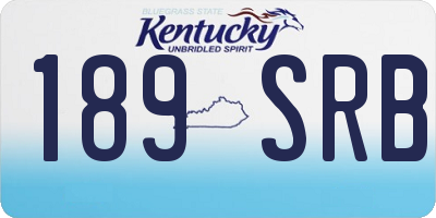 KY license plate 189SRB
