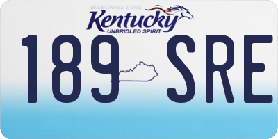 KY license plate 189SRE