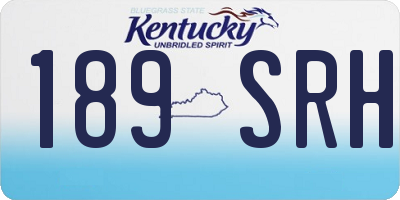 KY license plate 189SRH