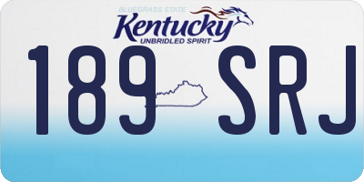 KY license plate 189SRJ