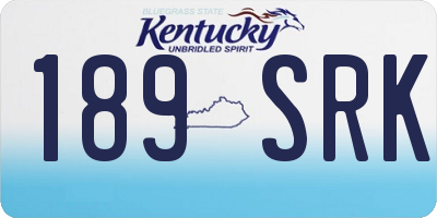 KY license plate 189SRK