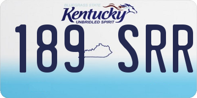 KY license plate 189SRR