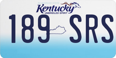 KY license plate 189SRS