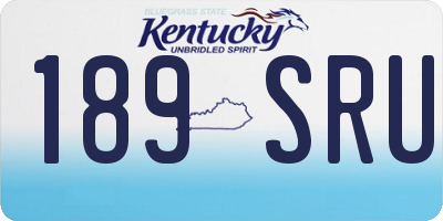 KY license plate 189SRU