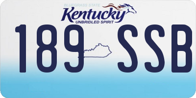 KY license plate 189SSB