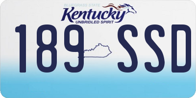 KY license plate 189SSD