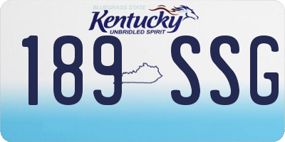 KY license plate 189SSG