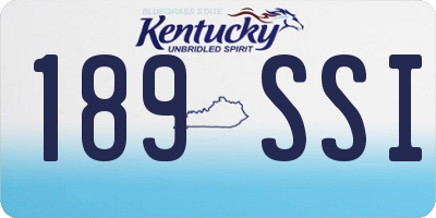 KY license plate 189SSI