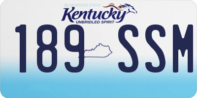 KY license plate 189SSM