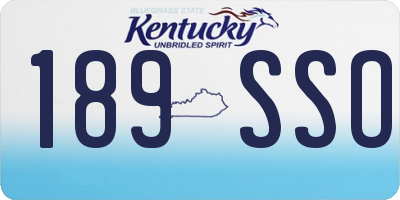 KY license plate 189SSO