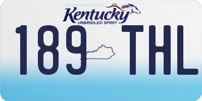 KY license plate 189THL