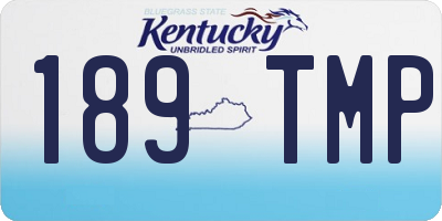 KY license plate 189TMP