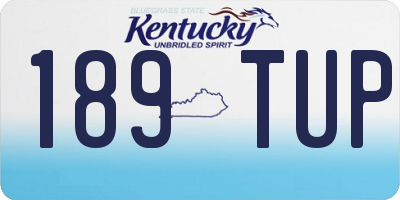 KY license plate 189TUP