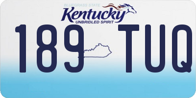 KY license plate 189TUQ
