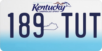 KY license plate 189TUT