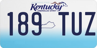 KY license plate 189TUZ