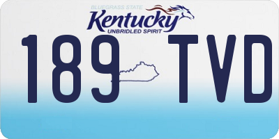 KY license plate 189TVD