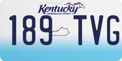 KY license plate 189TVG