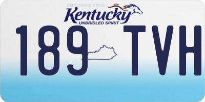 KY license plate 189TVH