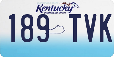 KY license plate 189TVK