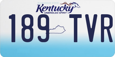 KY license plate 189TVR