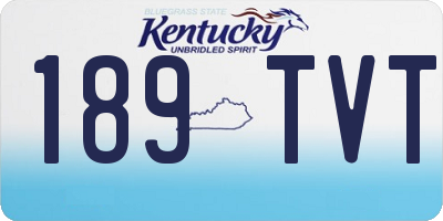 KY license plate 189TVT