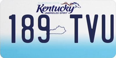 KY license plate 189TVU