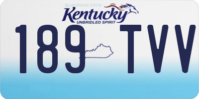 KY license plate 189TVV