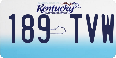 KY license plate 189TVW