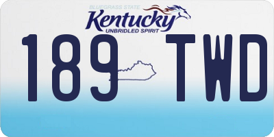 KY license plate 189TWD