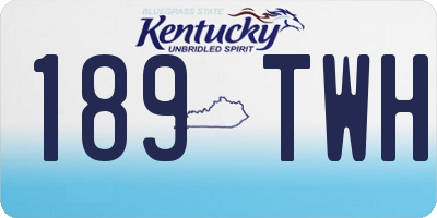 KY license plate 189TWH