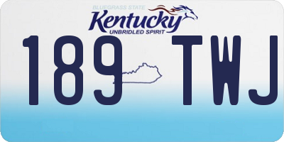 KY license plate 189TWJ