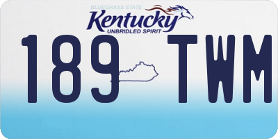 KY license plate 189TWM
