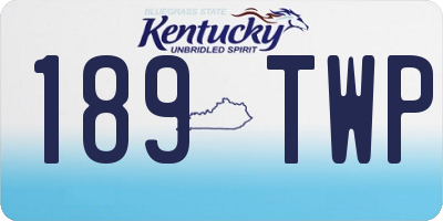 KY license plate 189TWP
