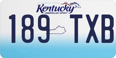 KY license plate 189TXB