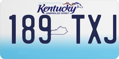 KY license plate 189TXJ