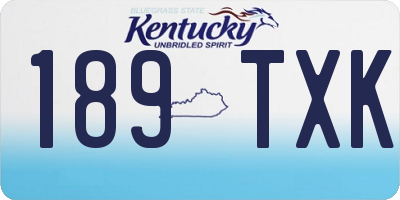 KY license plate 189TXK