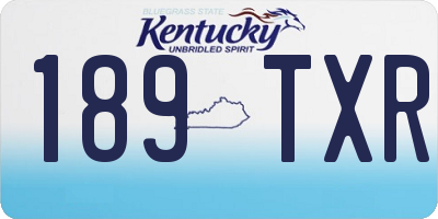 KY license plate 189TXR