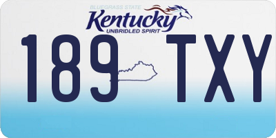 KY license plate 189TXY